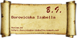 Borovicska Izabella névjegykártya